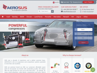 aerosus.co.uk screenshot