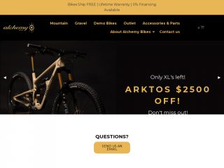 alchemybikes.com screenshot