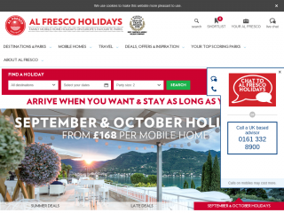 alfresco-holidays.com screenshot