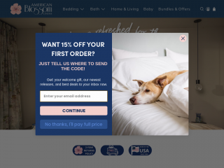 americanblossomlinens.com screenshot