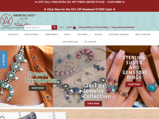 americanwestjewelry.com screenshot