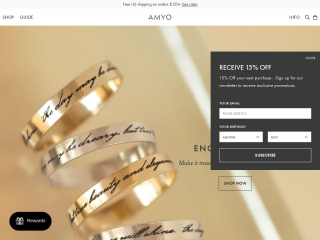 amyojewelry.com screenshot