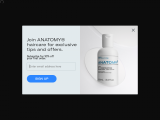 anatomyhaircare.com screenshot