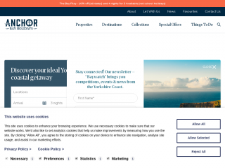 anchorbayholidays.uk screenshot
