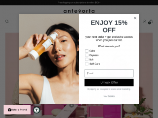 antevortalabs.com screenshot