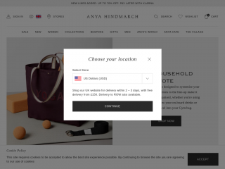 anyahindmarch.com screenshot