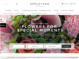 appleyardflowers.com screenshot