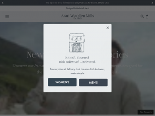 aranwoollenmills.com screenshot