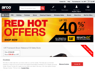 arco.co.uk screenshot