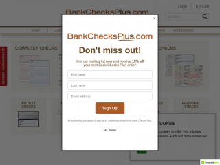 BankChecksPlus.com screenshot