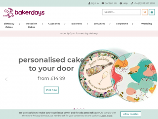 bakerdays.com screenshot