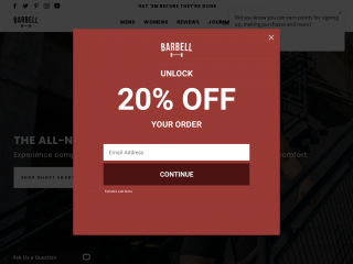 barbellapparel.com screenshot