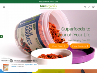 bareorganics.com screenshot