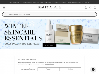 beautyaffairs.com.au screenshot