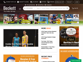 beckett.com screenshot
