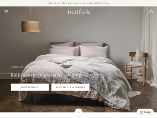 bedfolk.com screenshot