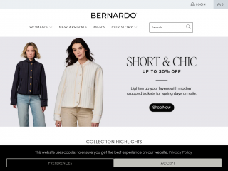 bernardofashions.com screenshot