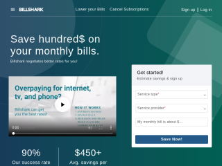 billshark.com screenshot