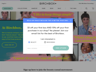 birchbox.com screenshot