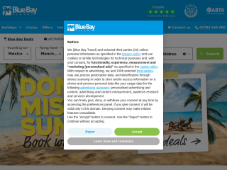 bluebaytravel.co.uk screenshot