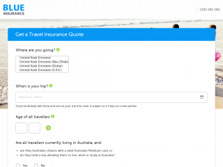 blueinsurance.com.au screenshot