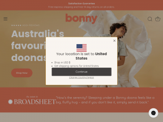 bonny.com.au screenshot