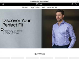 briskshirts.com screenshot