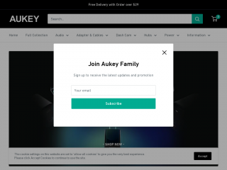 ca.aukey.com screenshot