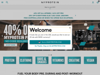 ca.myprotein.com screenshot