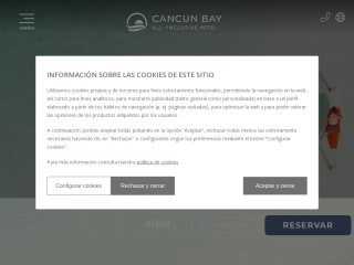 cancunbayhotel.com screenshot