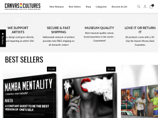 canvascultures.com screenshot