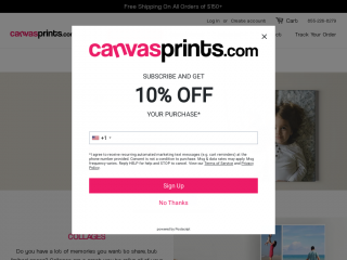canvasprints.com screenshot