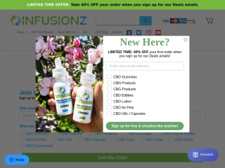 cbdinfusionz.com screenshot