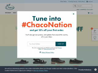 chacos.com screenshot