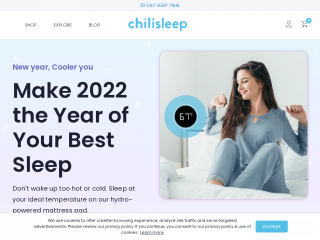 chilisleep.com screenshot