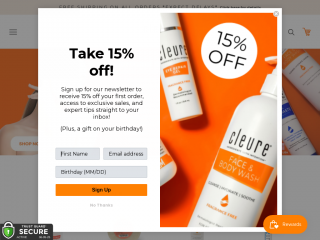 cleure.com screenshot