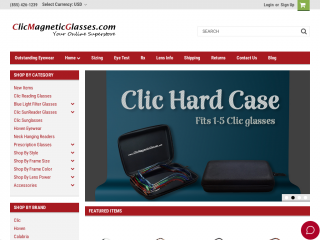 clicmagneticglasses.com screenshot