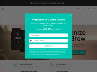 coffeegator.com screenshot