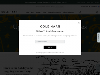 colehaan.com screenshot