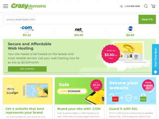 crazydomains.com screenshot