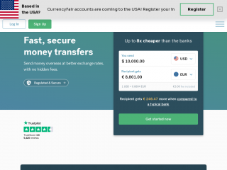 currencyfair.com screenshot