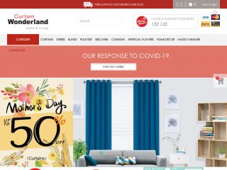 curtainwonderland.com.au screenshot