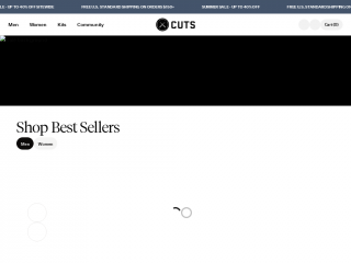 cutsclothing.com screenshot