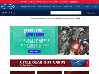 cyclegear.com screenshot