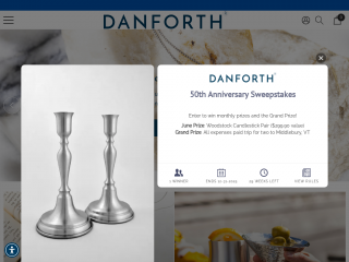 danforthpewter.com screenshot