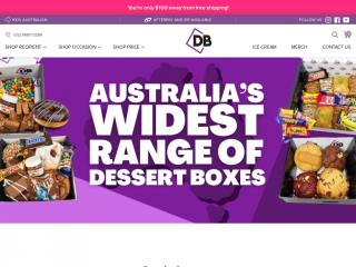 dessertboxes.com.au screenshot