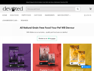 devotedpetfoods.co.uk screenshot