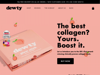 dewtybeauty.com screenshot