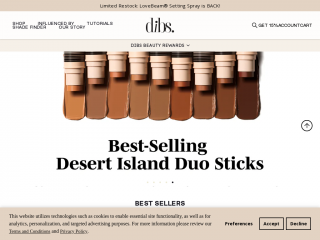 dibsbeauty.com screenshot