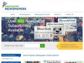 discountednewspapers.com screenshot